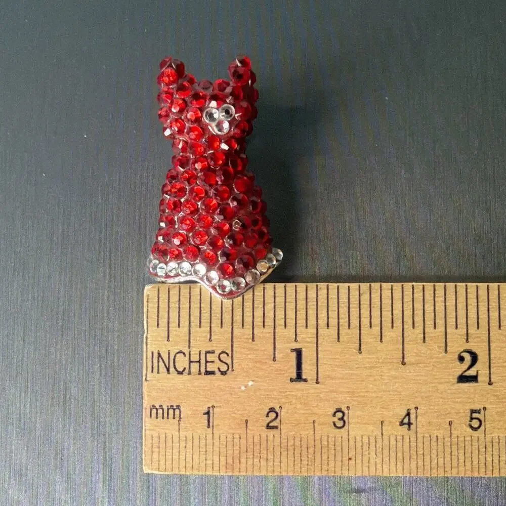 AHA Go Red For Women Rhinestone Red Dress Pin American Heart Association Brooch